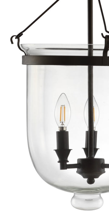 Charlotte 14.5" Metal/Glass LED Semi Flush Mount - JONATHAN Y